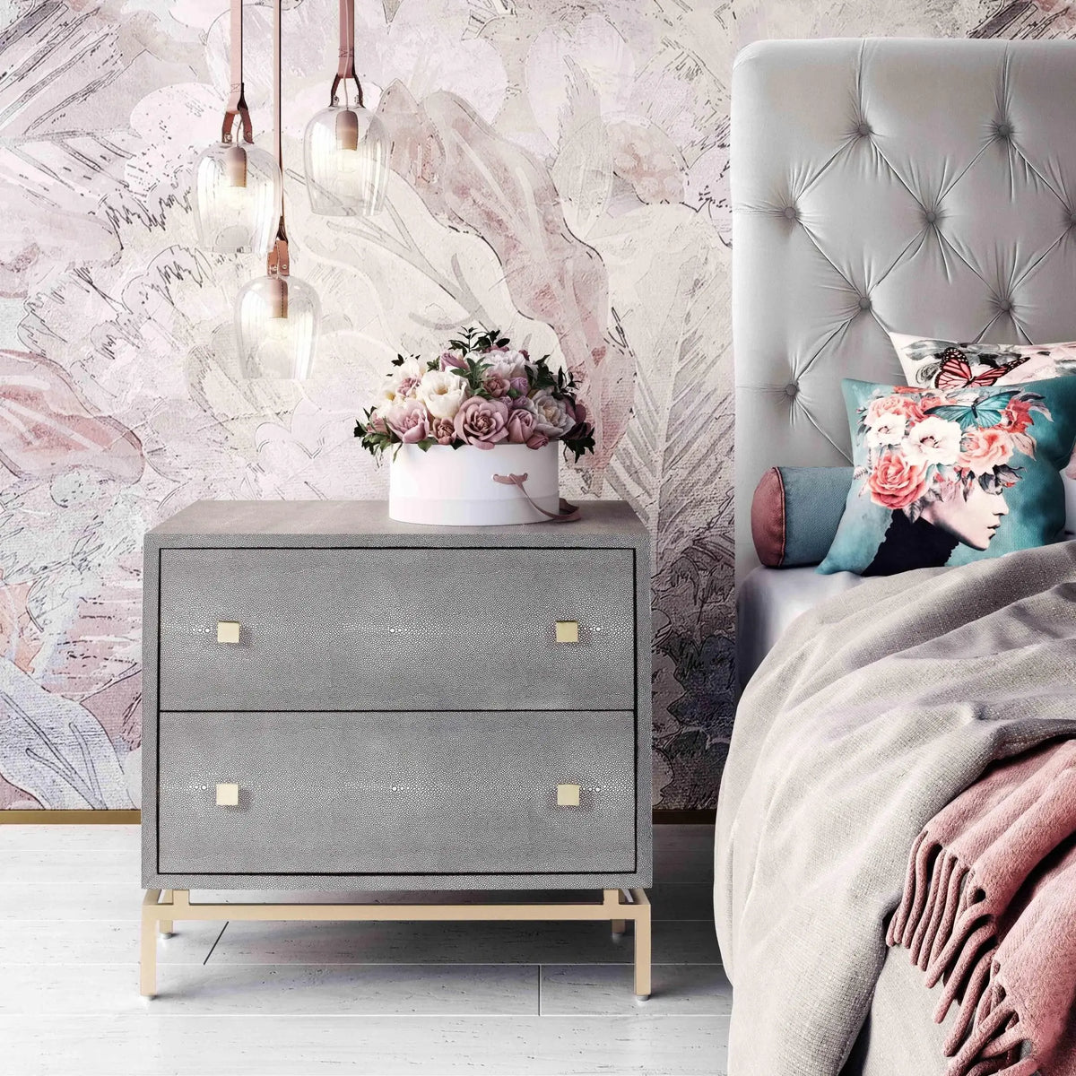 Pesce Shagreen Nightstand Nightstands| TOV