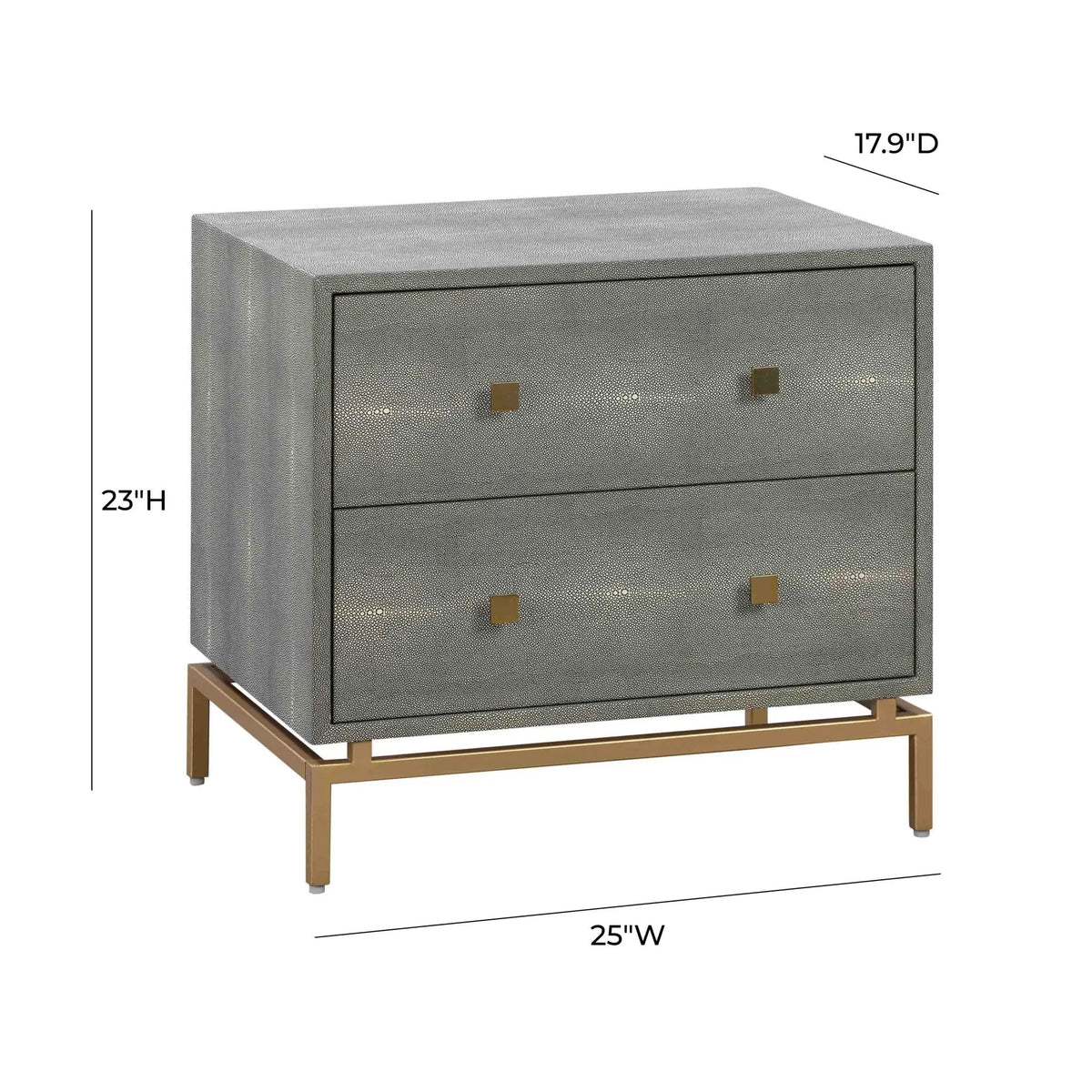 Pesce Shagreen Nightstand Nightstands| TOV