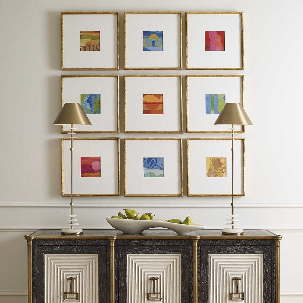 Petite Bijoux Framed Canvases - Brilliant, S/9 Table Decors| Uttermost