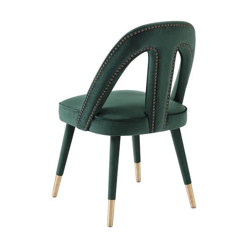 Petra Forest Green Velvet Side Chair - Al Rugaib Furniture
