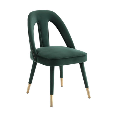 Petra Forest Green Velvet Side Chair - Al Rugaib Furniture
