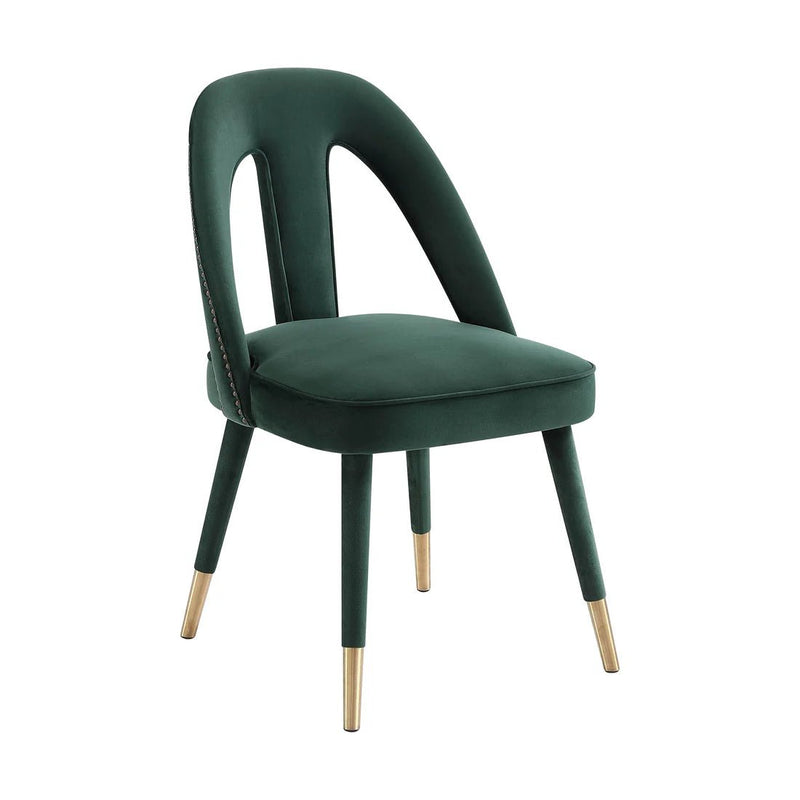 Petra Forest Green Velvet Side Chair - Al Rugaib Furniture