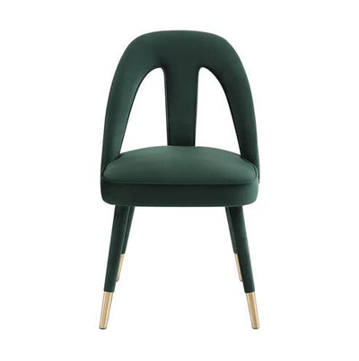 Petra Forest Green Velvet Side Chair - Al Rugaib Furniture