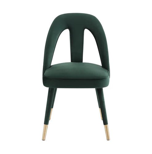 Petra Forest Green Velvet Side Chair - Al Rugaib Furniture