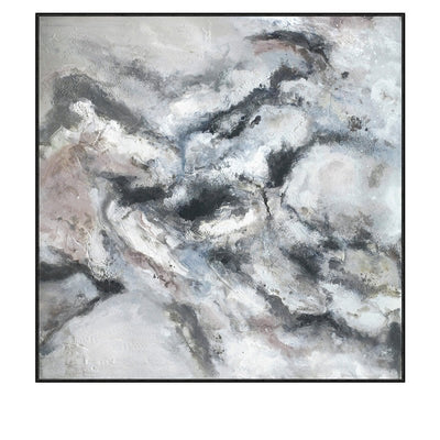 Pewter Wall Painting Canvas - Al Rugaib Furniture