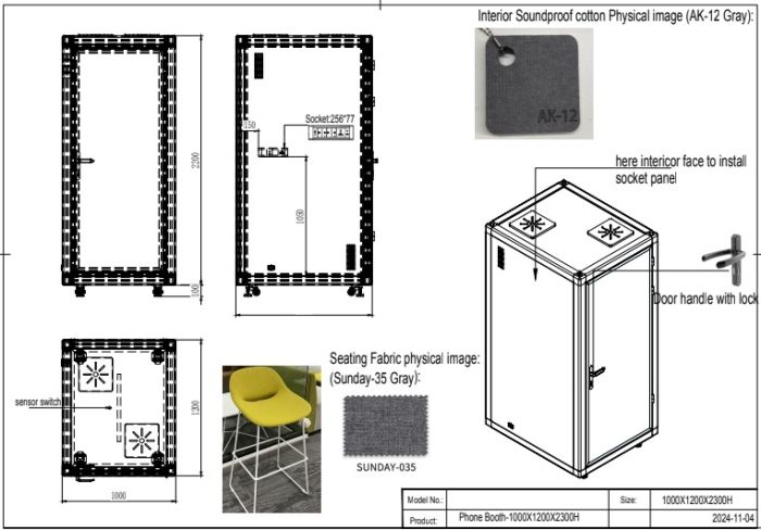 White Acoustic Phone Booth Office Furniture| Al Rugaib Office Solutions