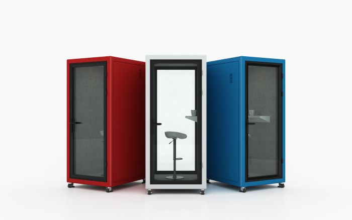 White Acoustic Phone Booth Office Furniture| Al Rugaib Office Solutions