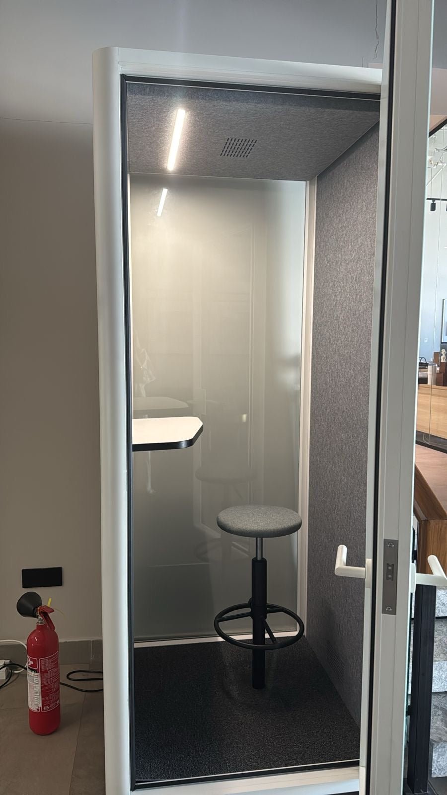 White Acoustic Phone Booth Office Furniture| Al Rugaib Office Solutions