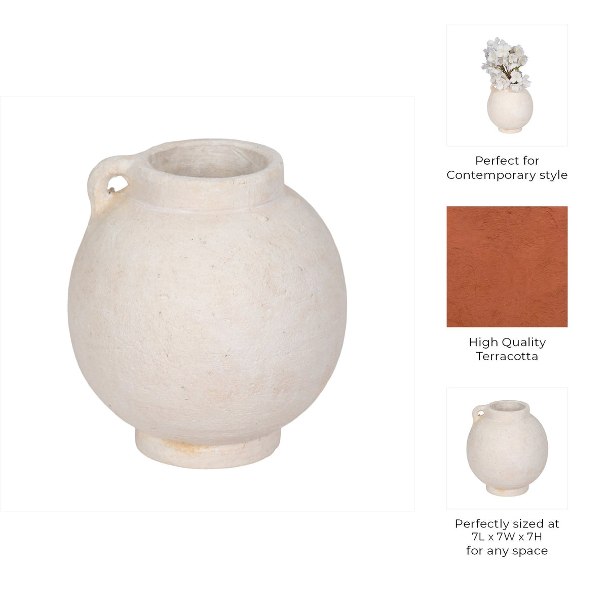 Picnic vase Black/White Vases and Jars| Sagebrook Home