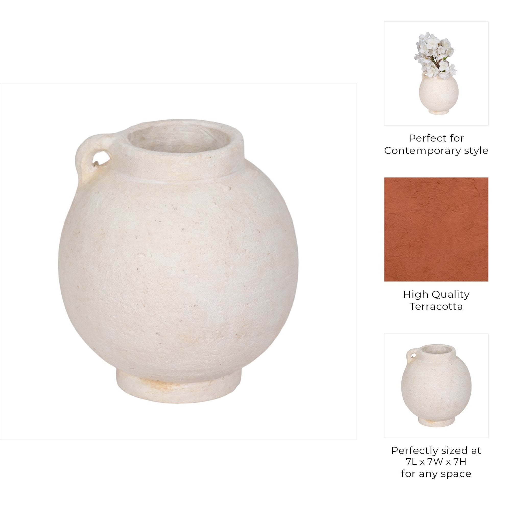 Picnic vase Black/White Vases and Jars| Sagebrook Home
