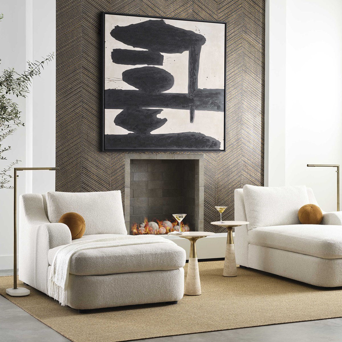 Pier Accent Table Beige Travertine Accent & End Tables| Uttermost