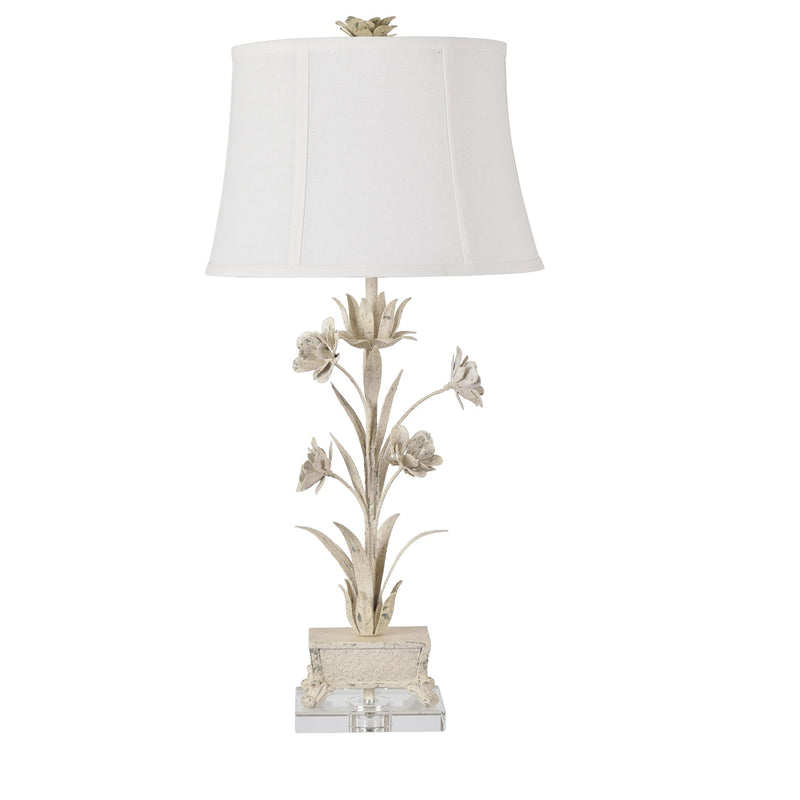 Pinehurst Tole Flowers Table Lamp 31.5&