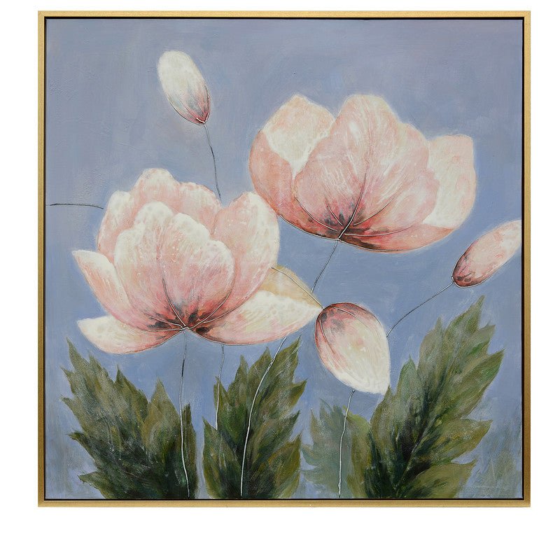 Pink Flower Handmade Oil Painting Wall Art| Crestview