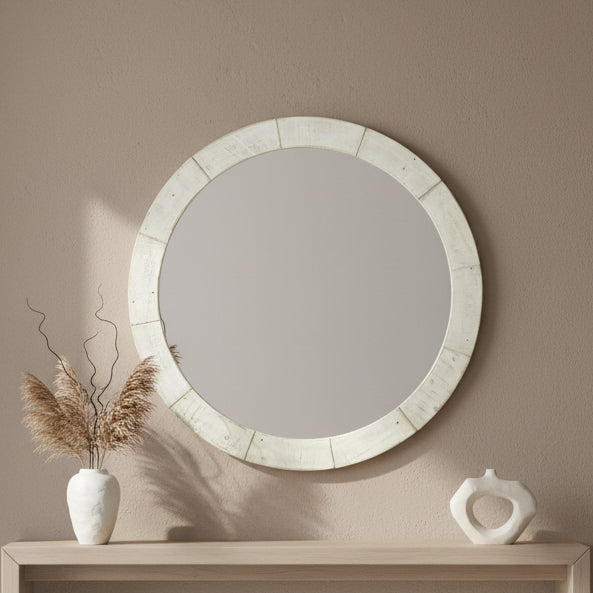PIPER MIRROR (BRUSHED WHITE FINISH) Mirrors| Bernhardt