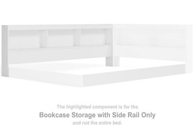 Piperton Bookcase Storage with Side Rail - Al Rugaib Furniture