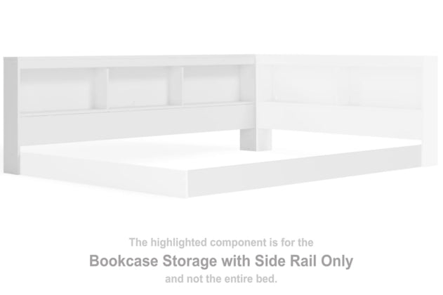 Piperton Bookcase Storage with Side Rail - Al Rugaib Furniture