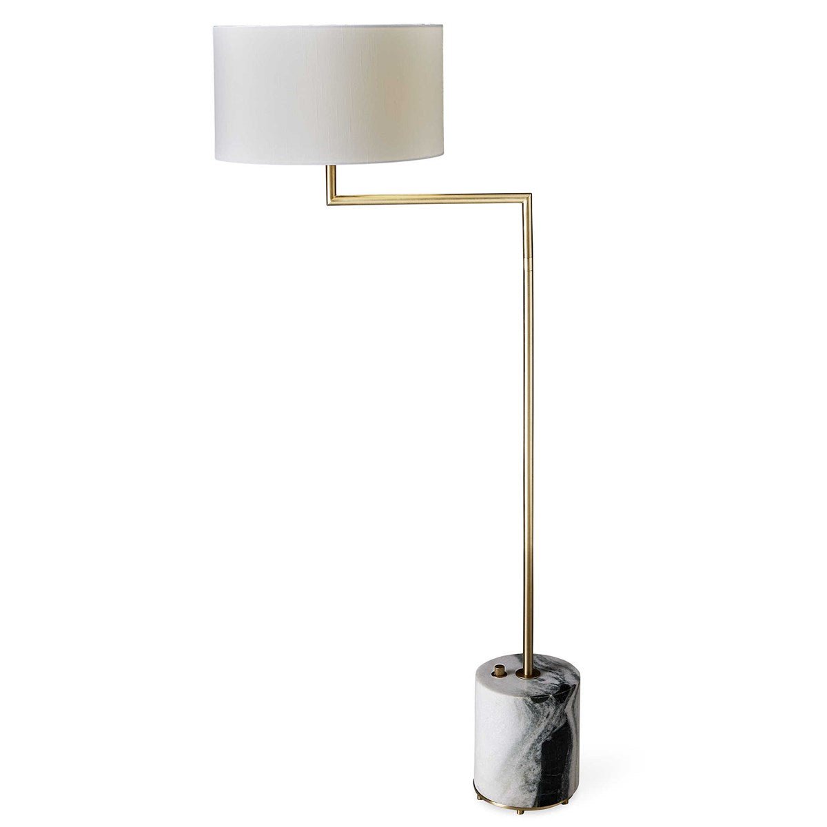 Pivot Floor Lamp - Panda Marble/Brass Floor lamps| Uttermost