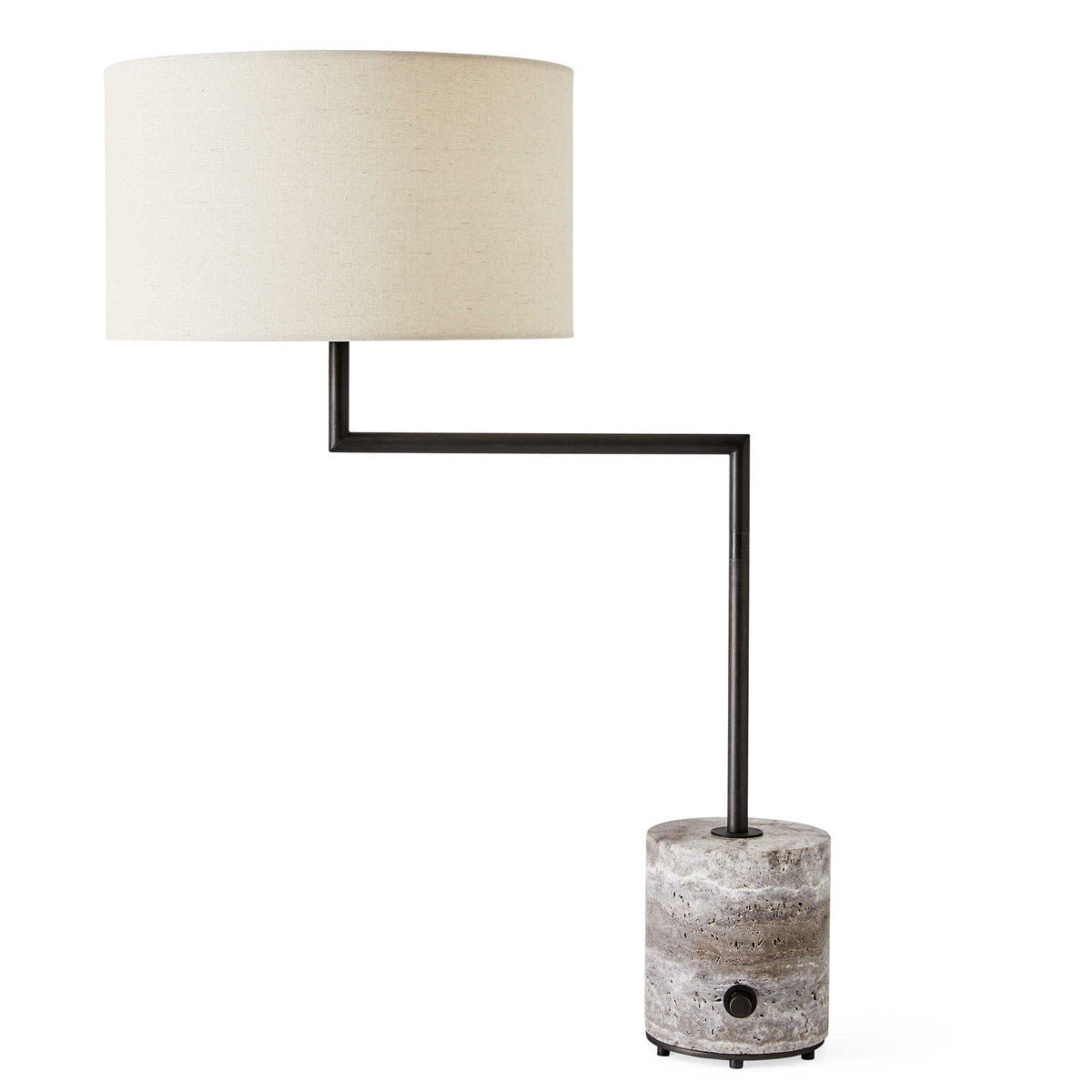 Pivot Table Lamp - Travertine/Bronze Table Lamps| Uttermost