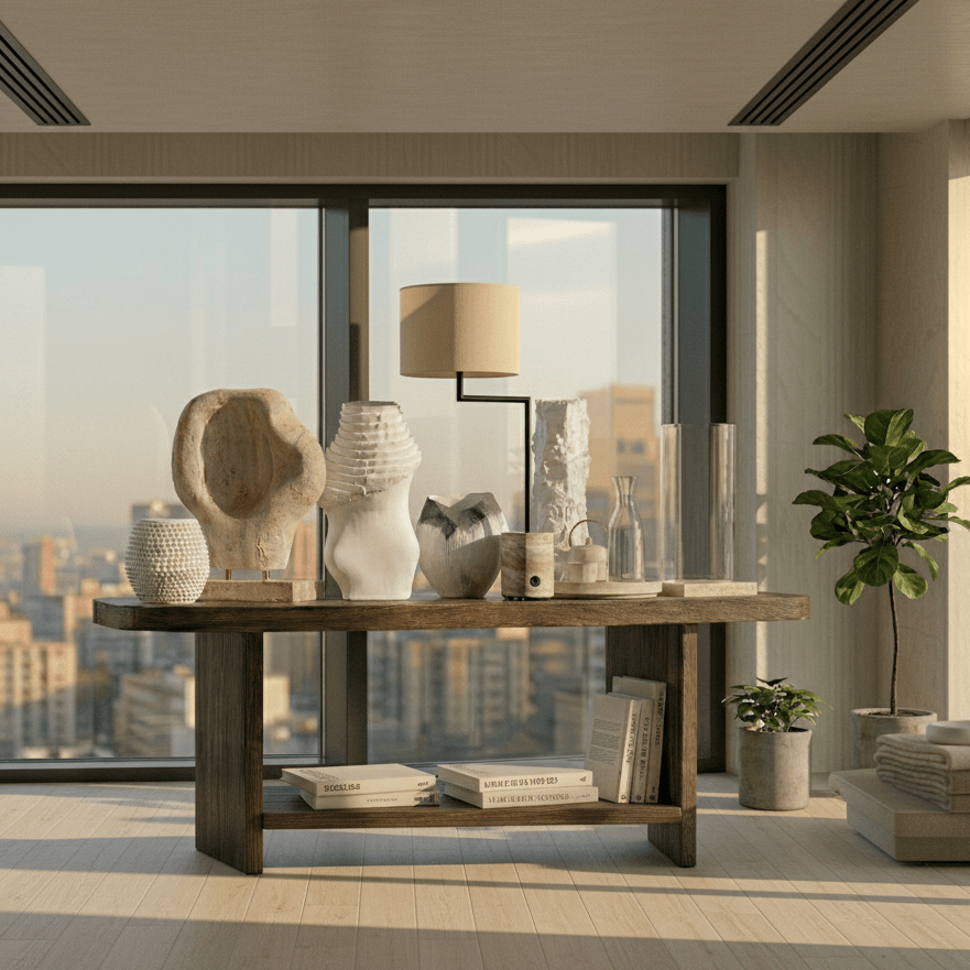 Pivot Table Lamp - Travertine/Bronze Table Lamps| Uttermost