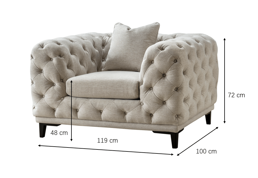 Plain Tuft Chair Chairs| Roots Furniture