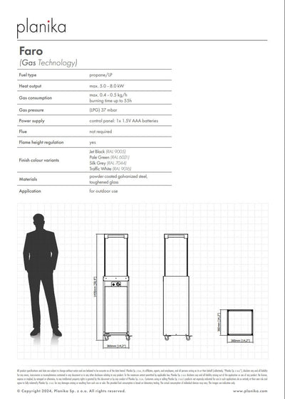Planika Outdoor heater - Black - Al Rugaib Furniture