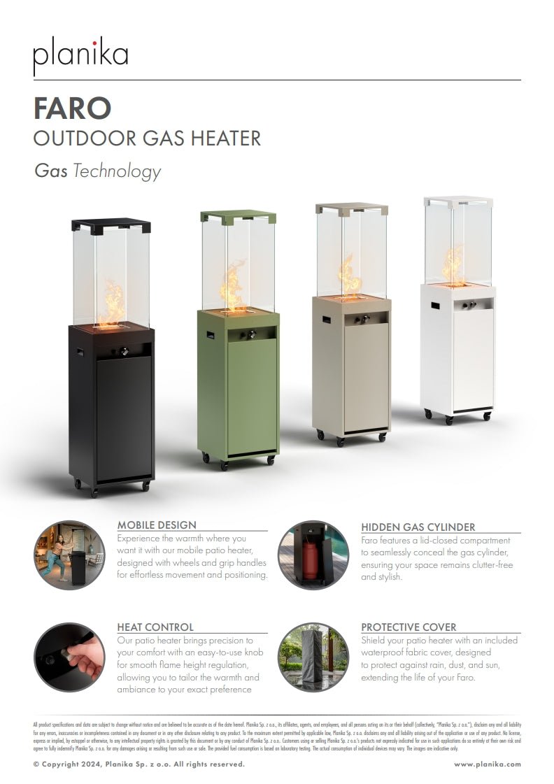 Planika Outdoor heater - Black - Al Rugaib Furniture