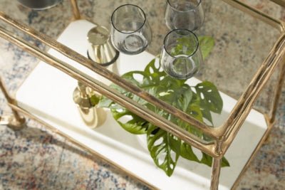 Plattfield Bar Cart Serving Carts| Ashley Homestore