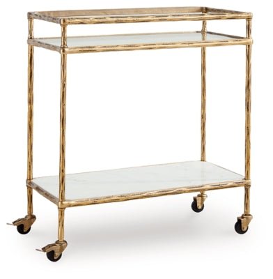 Plattfield Bar Cart Serving Carts| Ashley Homestore