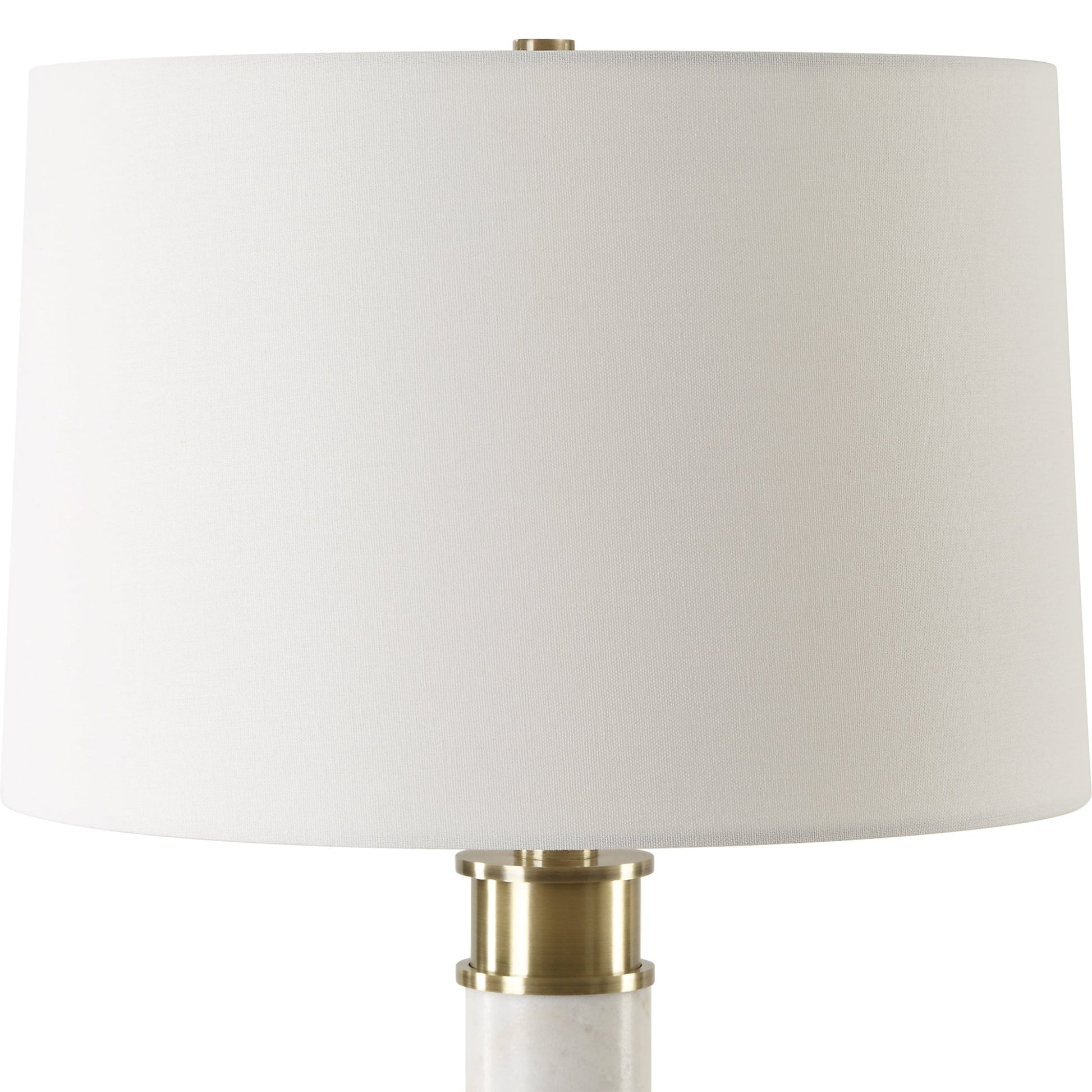 Plinth White Marble Table Lamp Table Lamps| Uttermost