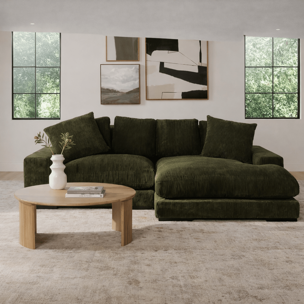 Plunge Sectional Dark Green Sectionals| Moe's Home
