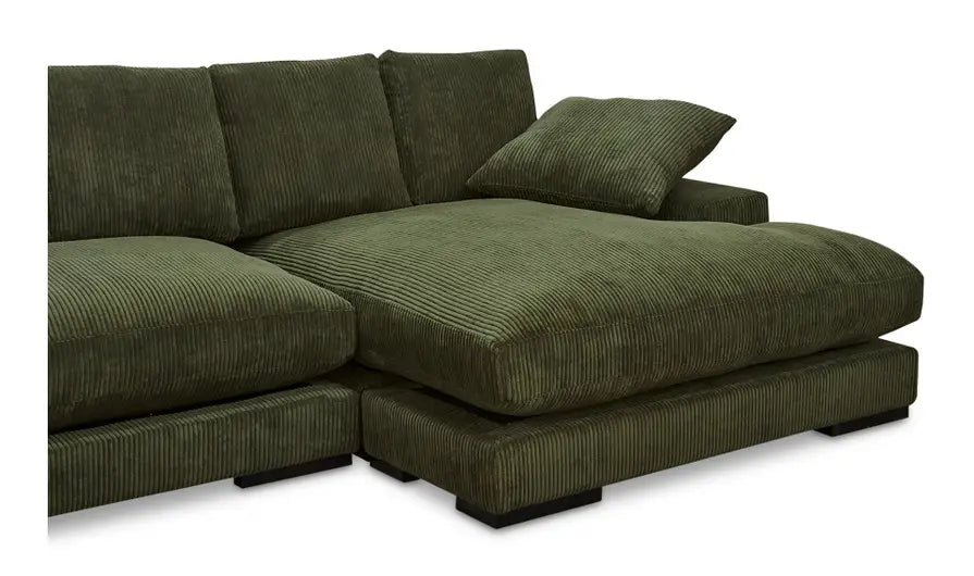 Plunge Sectional Dark Green Sectionals| Moe's Home