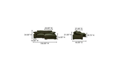 Plunge Sectional Dark Green - Al Rugaib Furniture