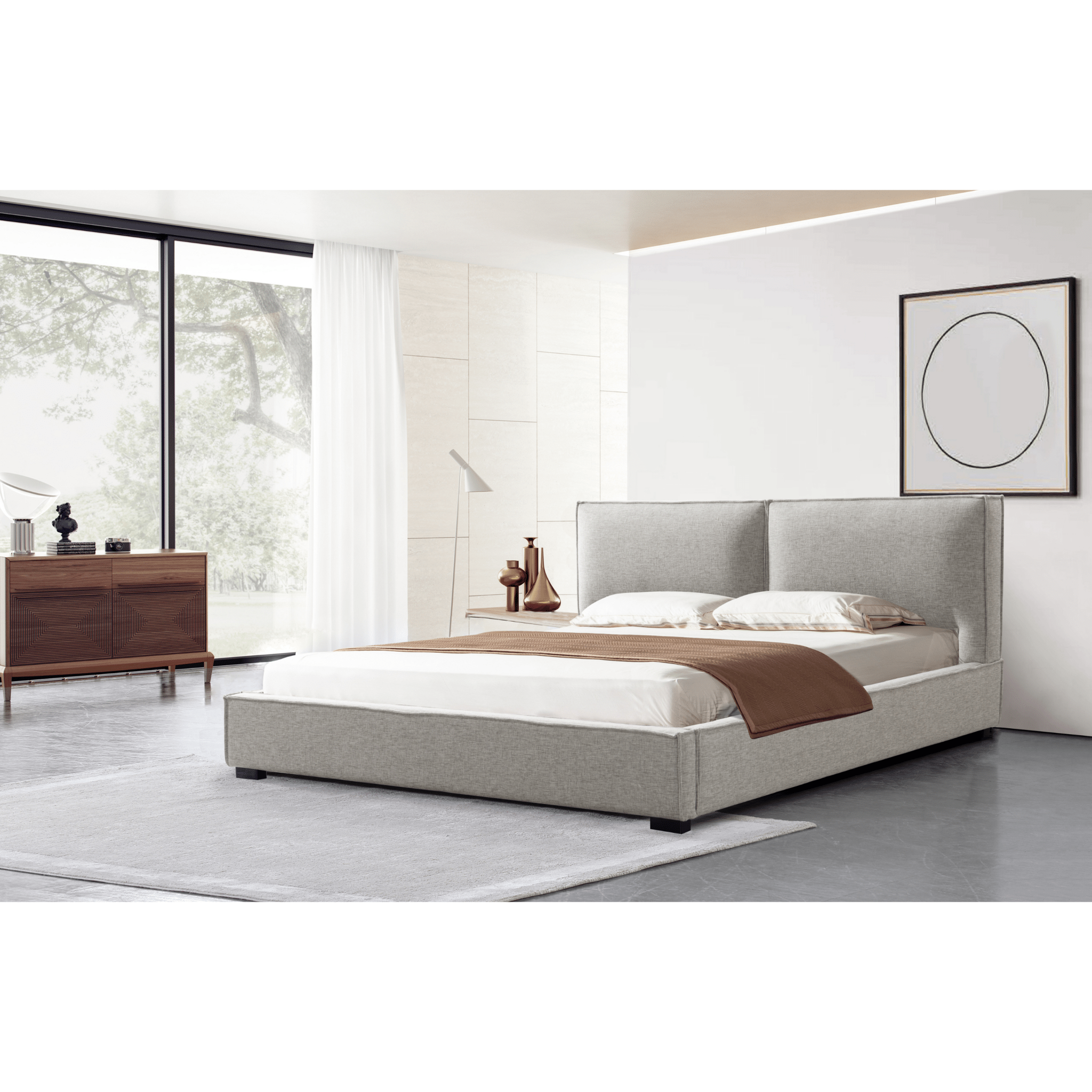 Plush Palace Grey King Bed (King/Queen) Beds| Roots Furniture