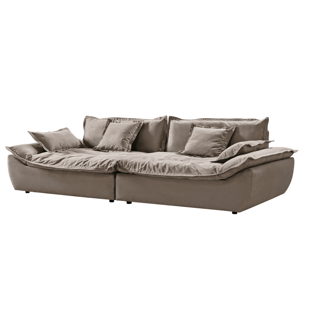 Plush Perfection Taupe 4 Seater Sectional W280 XL Sofas| Roots Furniture
