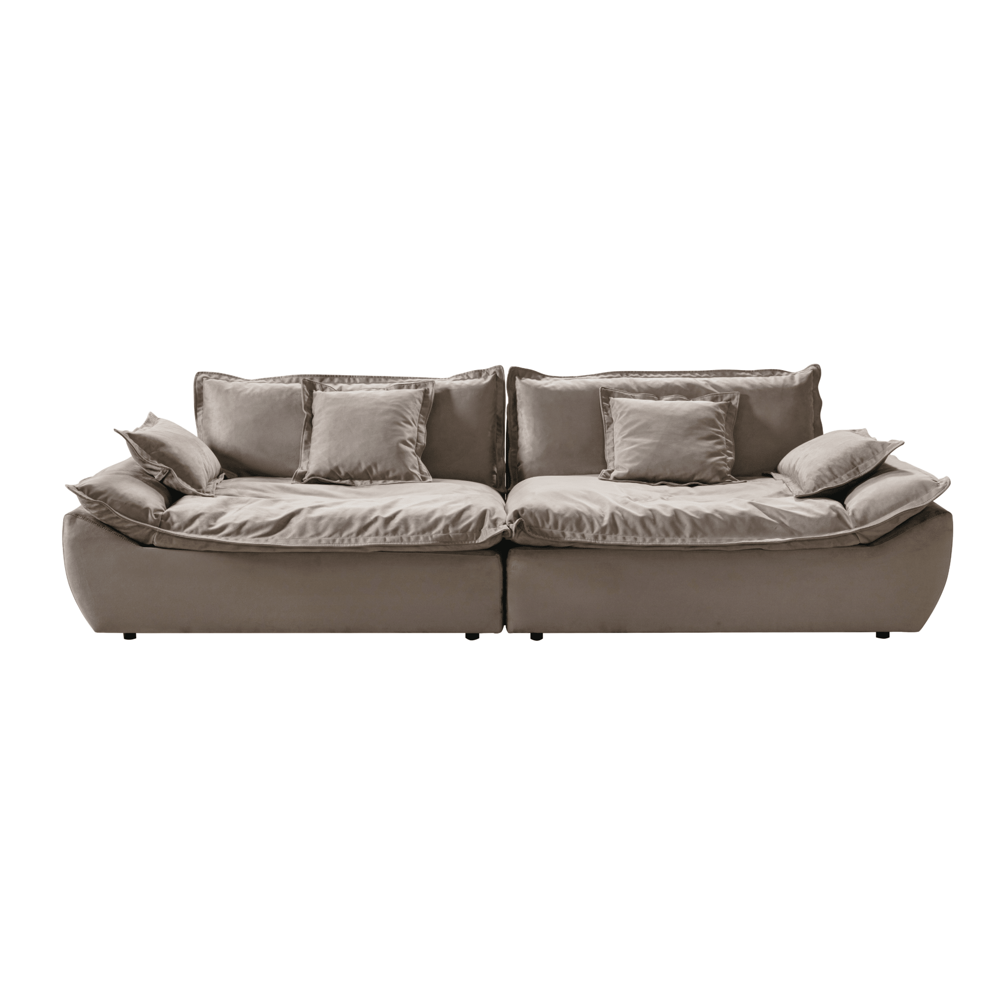 Plush Perfection Taupe 4 Seater Sectional W280 XL Sofas| Roots Furniture