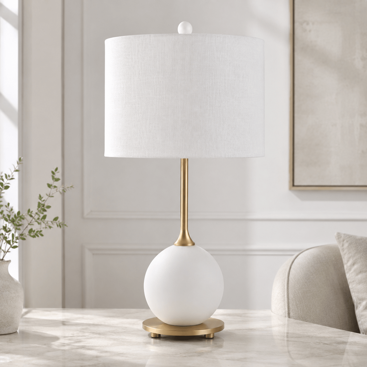Poise Buffet Lamp - Brass Table Lamps| Uttermost