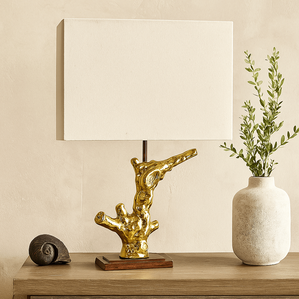 POLY 28" BRANCH TABLE LAMP, GOLD Table Lamps| Sagebrook Home