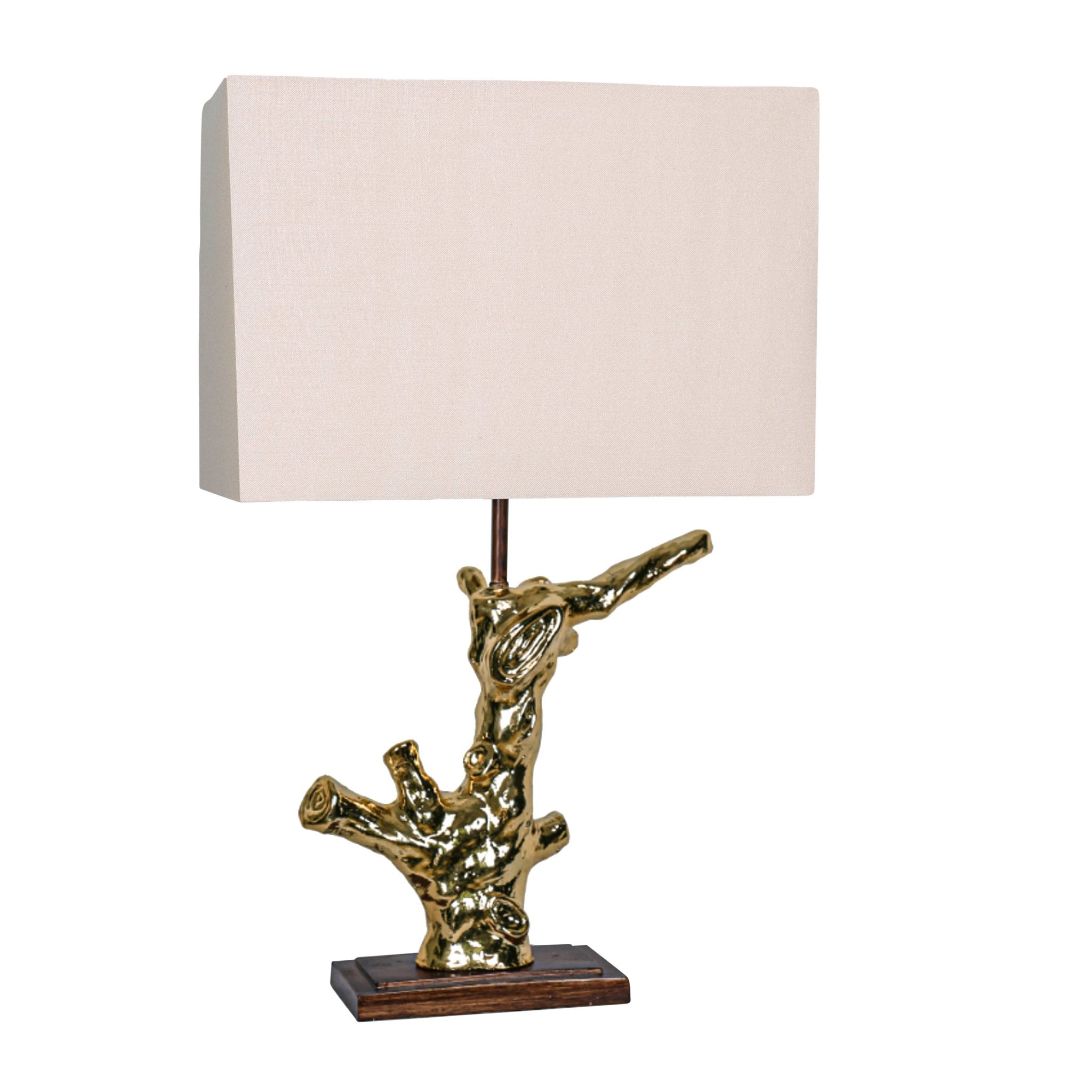 POLY 28" BRANCH TABLE LAMP, GOLD Table Lamps| Sagebrook Home