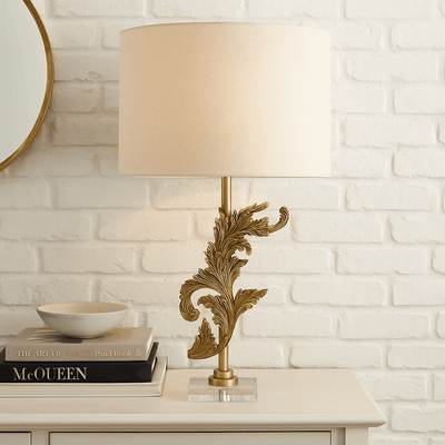 POLY 28" LEAF TABLE LAMP, GOLO - Al Rugaib Furniture