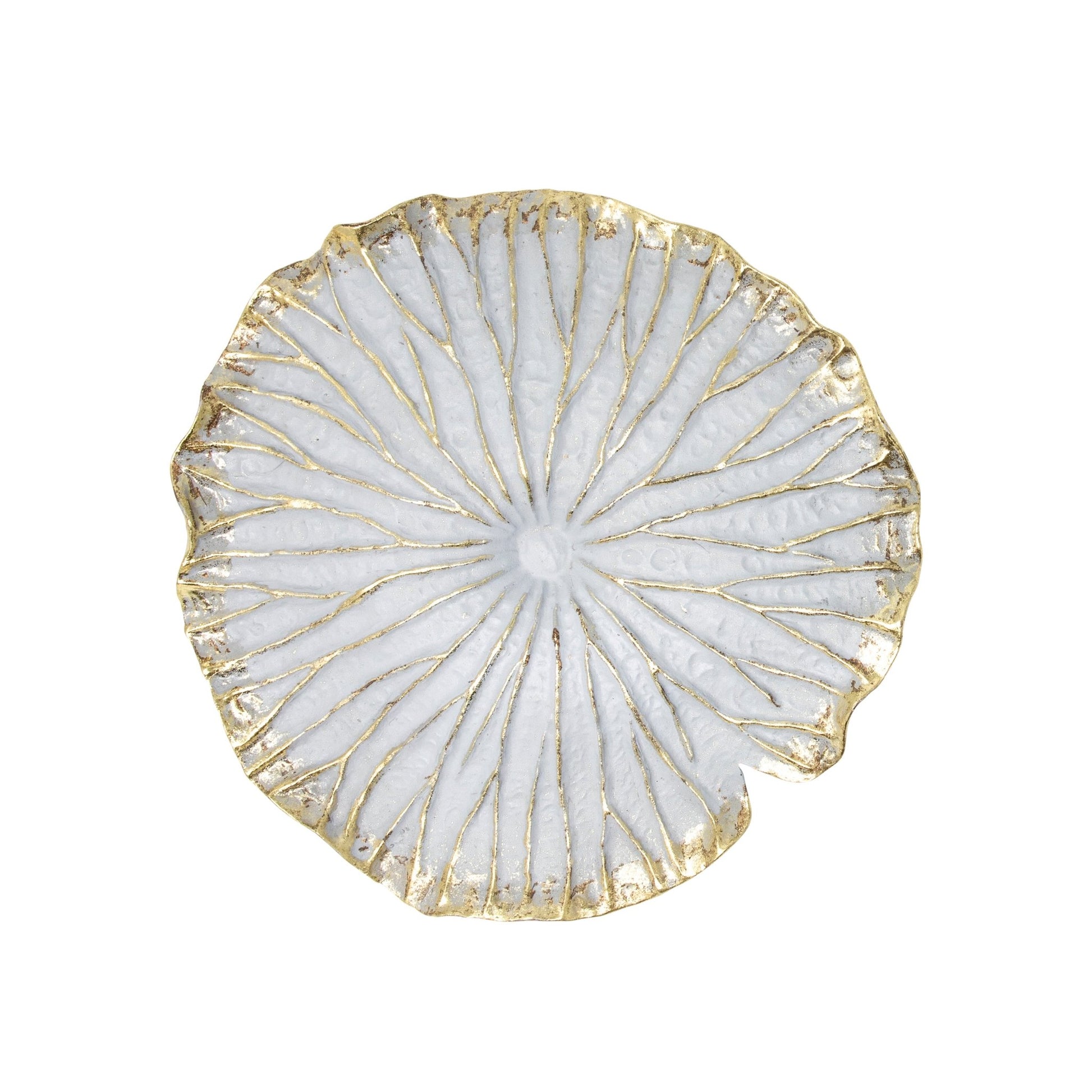 POLYRESIN 10" LOTUS WALL DECOR, CREAM/GOLD WB Wall Decors| Sagebrook Home
