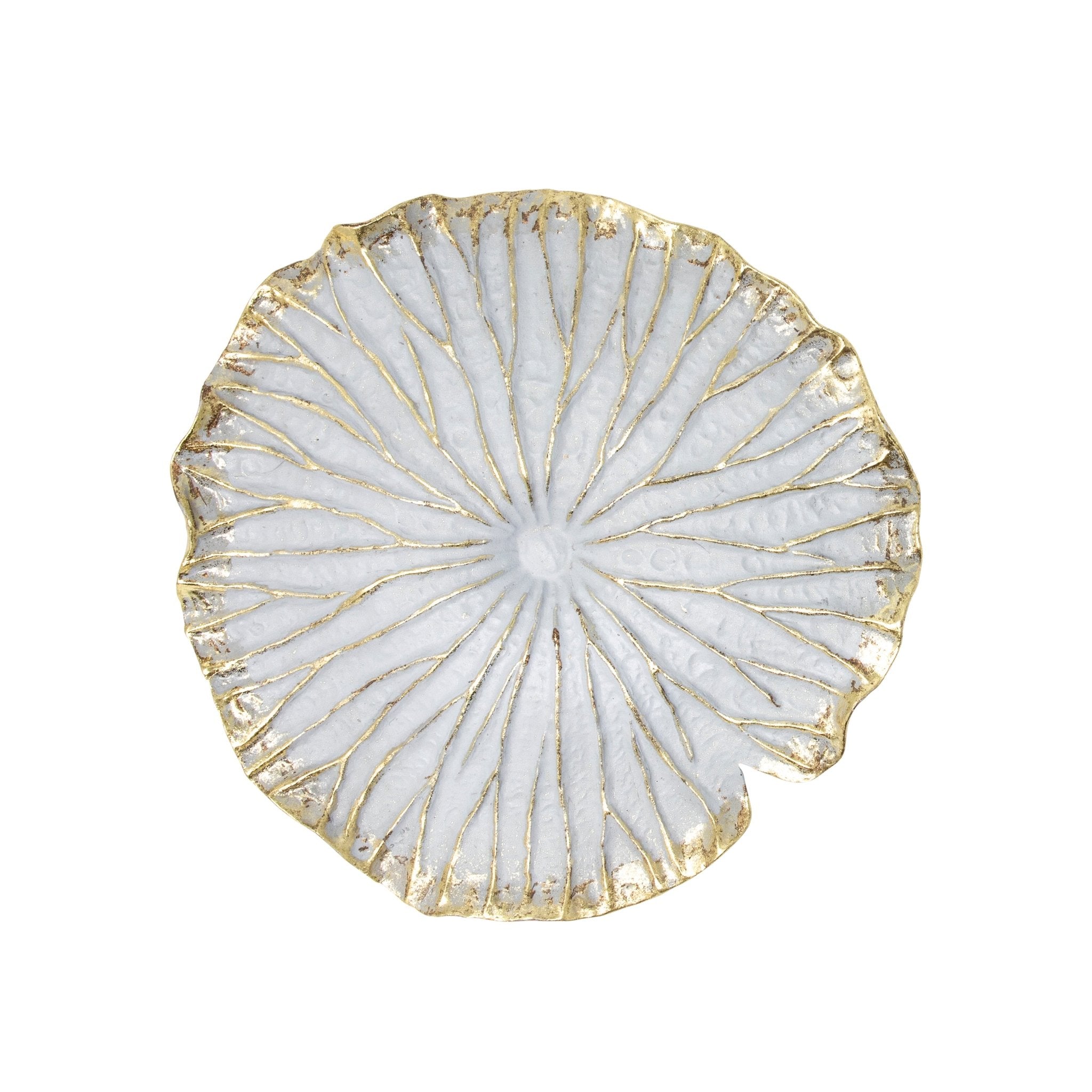 POLYRESIN 10" LOTUS WALL DECOR, CREAM/GOLD WB Wall Decors| Sagebrook Home