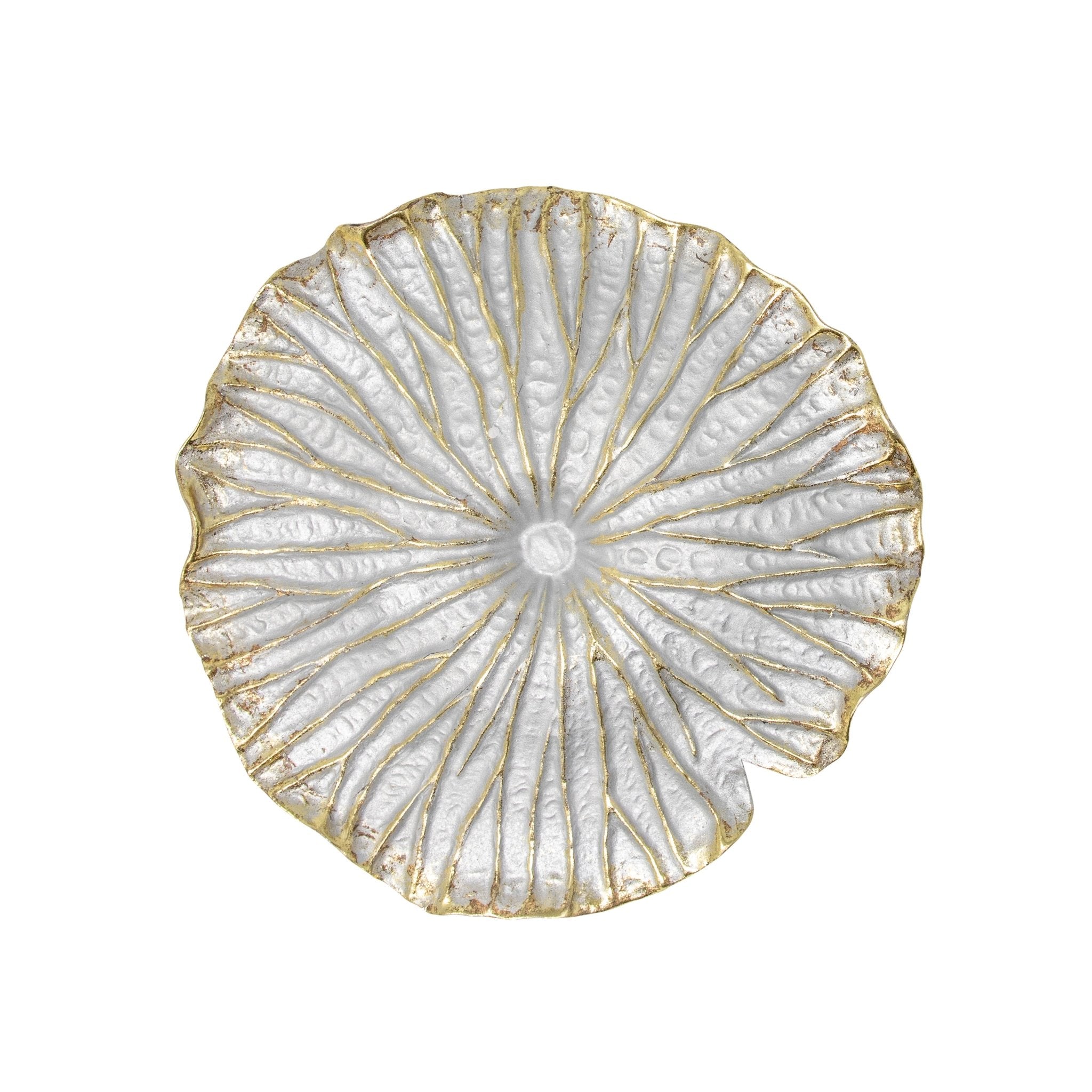 POLYRESIN 10" LOTUS WALL DECOR, SILVER Wall Decors| Sagebrook Home