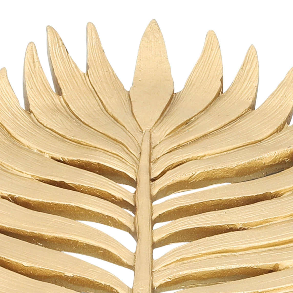 POLYRESIN 14" PALM LEAF DECORATION, GOLD Bowl| Sagebrook Home