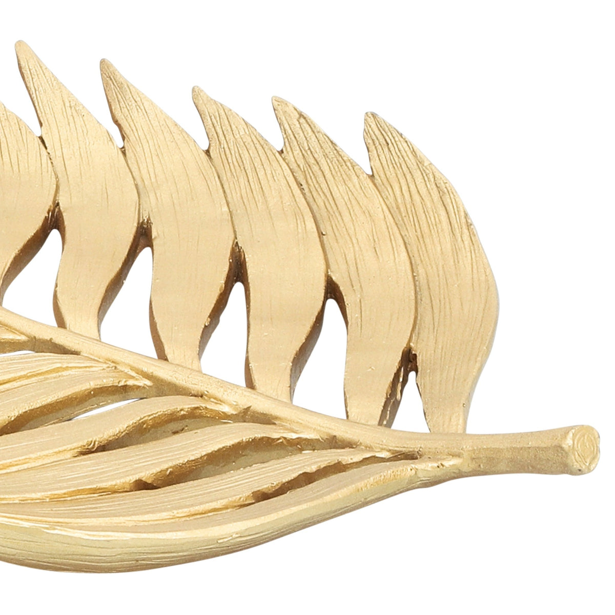 POLYRESIN 14" PALM LEAF DECORATION, GOLD Bowl| Sagebrook Home