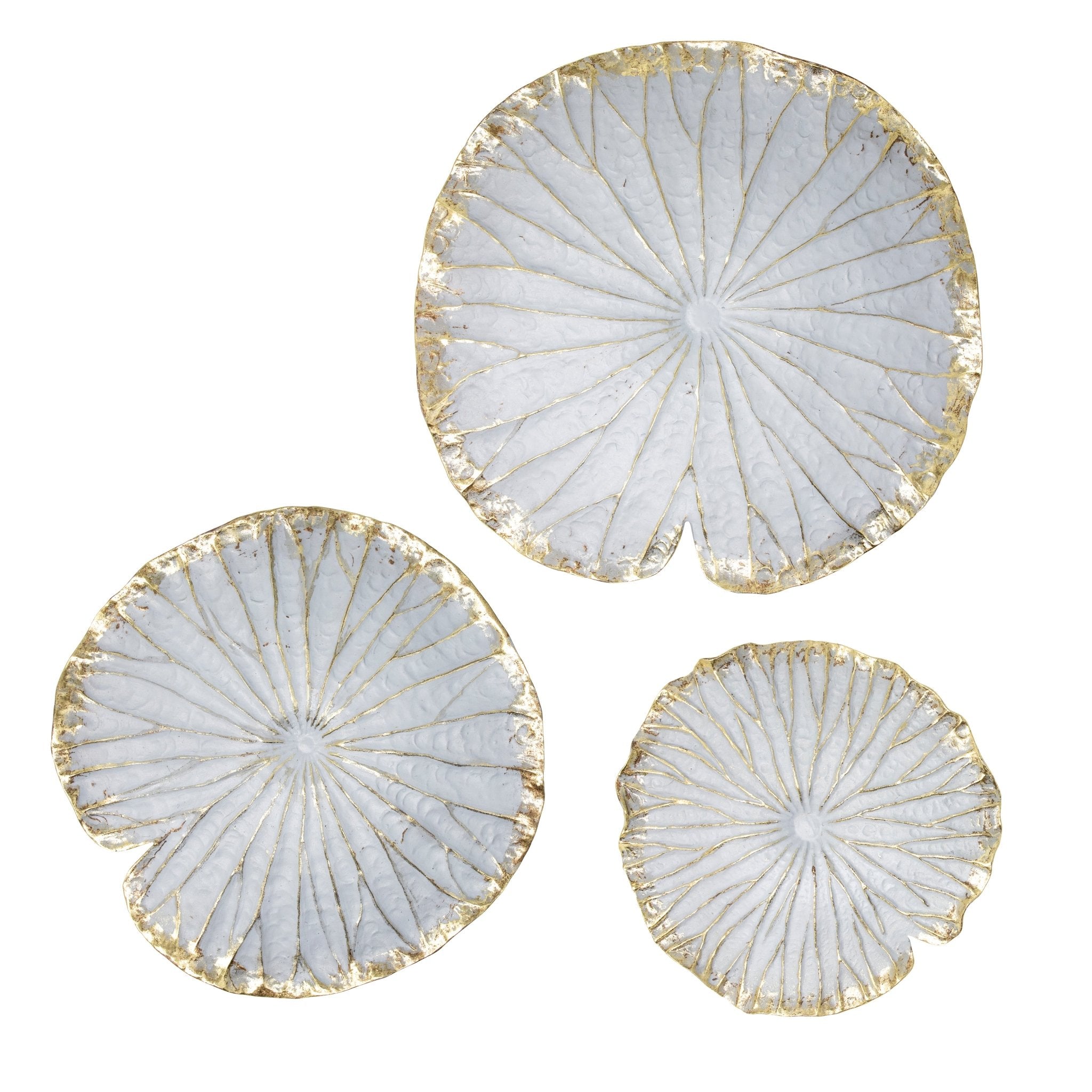 POLYRESIN 19" LOTUS WALL DECOR, CREAM/GOLD WB Wall Decors| Sagebrook Home