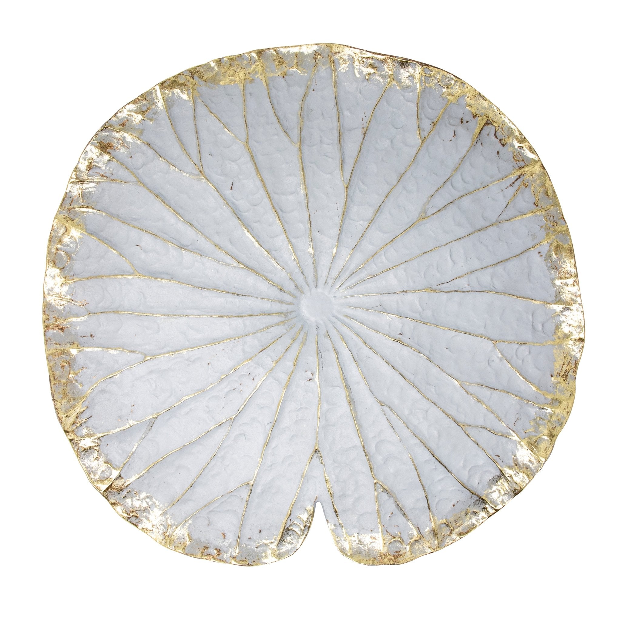 POLYRESIN 19" LOTUS WALL DECOR, CREAM/GOLD WB Wall Decors| Sagebrook Home