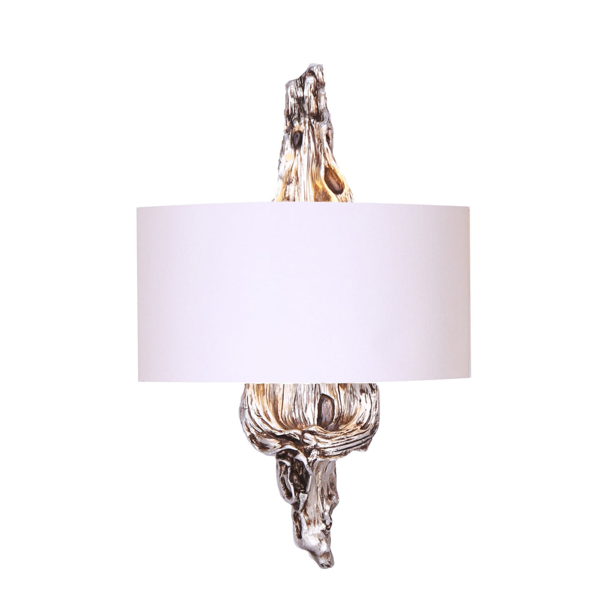 POLYRESIN WALL SCONCE,SILVER Wall Sconces| Sagebrook Home