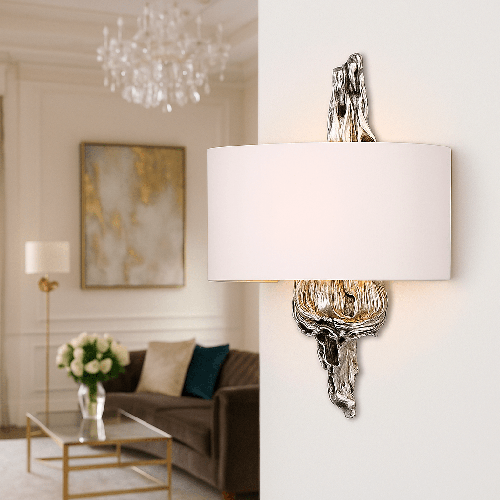 POLYRESIN WALL SCONCE,SILVER Wall Sconces| Sagebrook Home