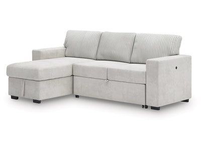 Poppleton 2 - Piece Sectional with Pop Up Sleeper and Chaise - Al Rugaib Furniture
