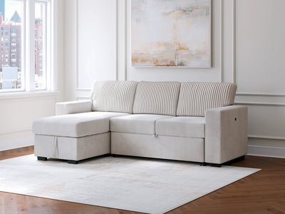 Poppleton 2 - Piece Sectional with Pop Up Sleeper and Chaise - Al Rugaib Furniture